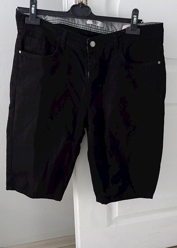 Defacto Siyah Denim Bermuda Sort