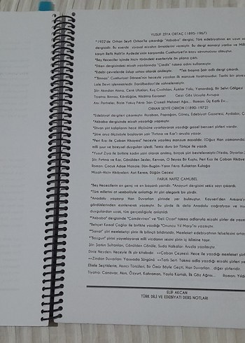 Edebiyat Notları Elif Akcan - Görsel 2
