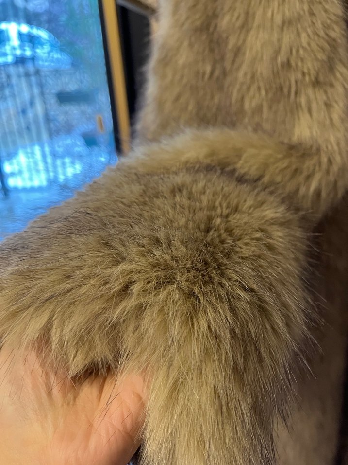 Gri Uzun Bohem Kadın Suni Kürk Ceket - Görsel 4