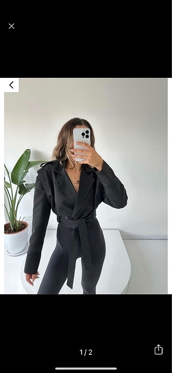 Diğer Crop trençkot