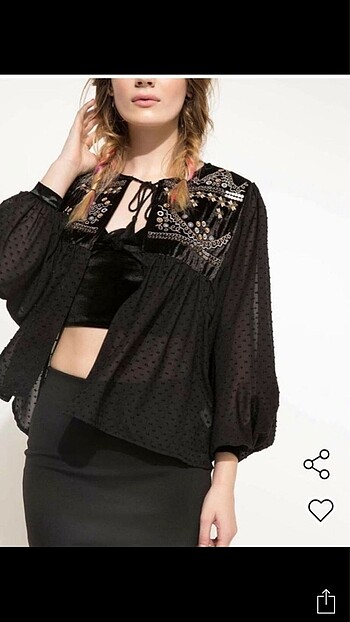 Bohem Zara model bluz hırka