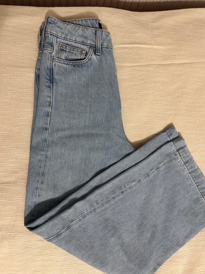 Mavi Normal Kesim Midi Kot Pantolon - Görsel 2