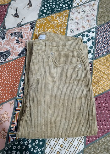 36 Beden Zara Kadife Wide Leg Pantolon