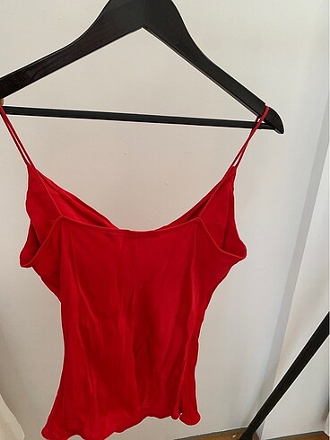 Zara Kırmızı saten bluz