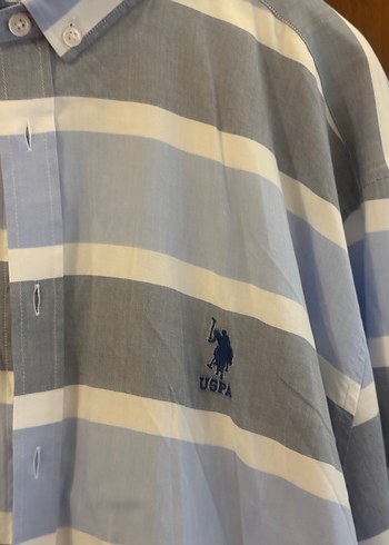 3xl Beden U.S. Polo Assn. Gri Regular Fit Erkek Gömlek