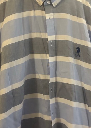 3xl Beden gri Renk U.S. Polo Assn. Gri Regular Fit Erkek Gömlek