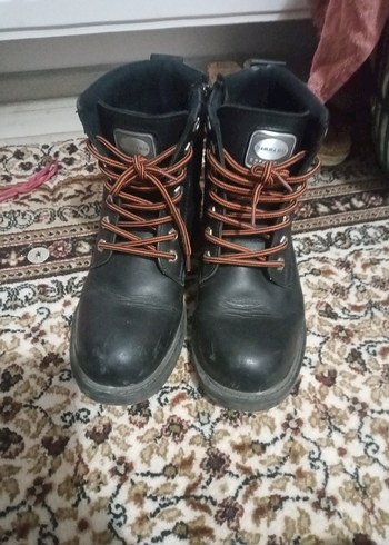 Deri Siyah Bağcıklı Biker Stiletto Bot - Görsel 2