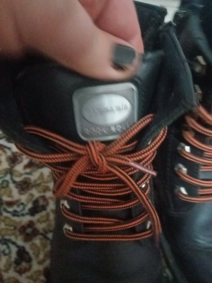 Deri Siyah Bağcıklı Biker Stiletto Bot - Görsel 5