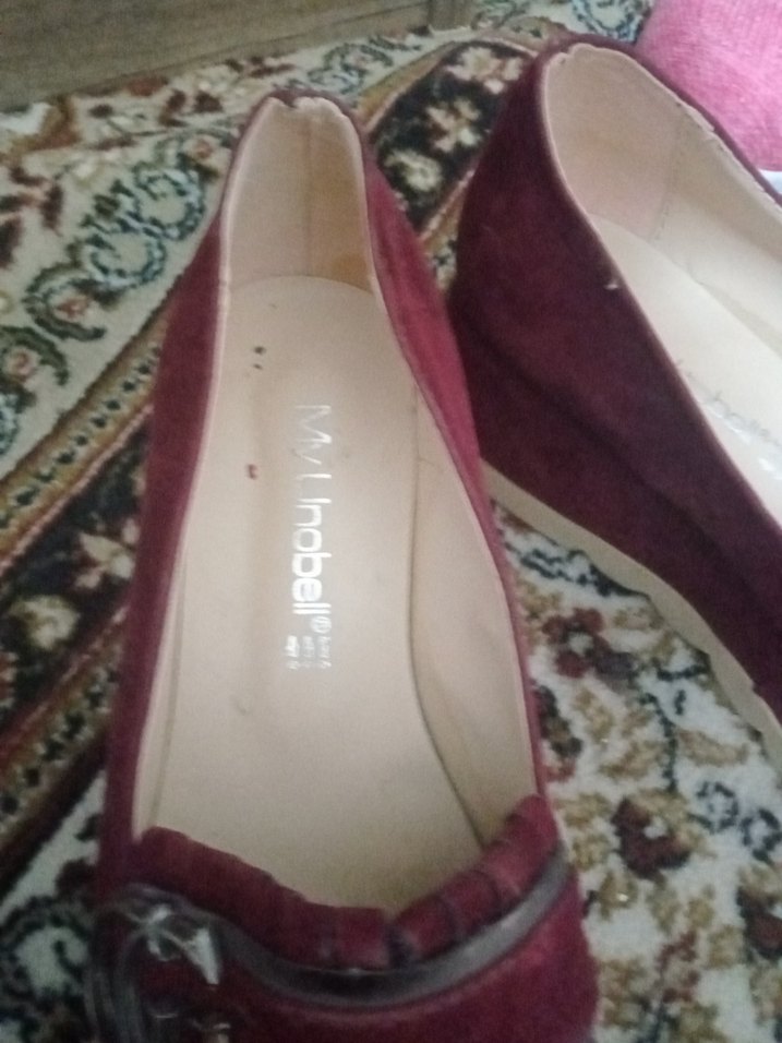 Bordo Süet Tokalı Kadın Topuklu Ayakkabı - Görsel 5