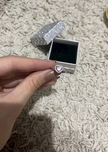 Diğer Pandora pembe Taşlı Kalp yüzük