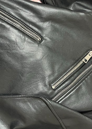 Kadın Zara deri ceket - Görsel 3