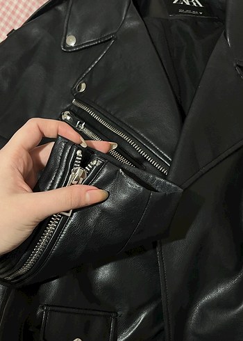Kadın Zara deri ceket - Görsel 5