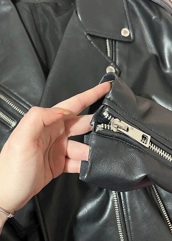 Kadın Zara deri ceket - Görsel 6