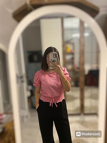 Pembe Balon Kol Bluz