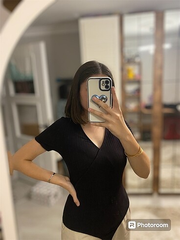 m Beden Koton Alttan Çıtçıtlı Bluz