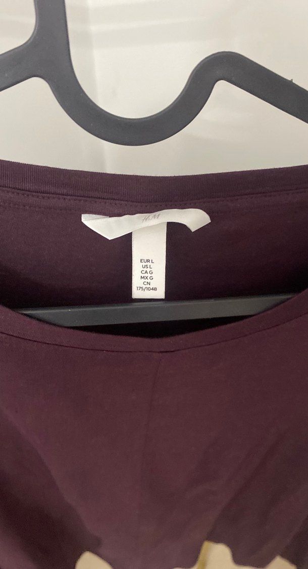 Bordo Kadın Uzun Kollu Basic Keten Kazak - Görsel 2