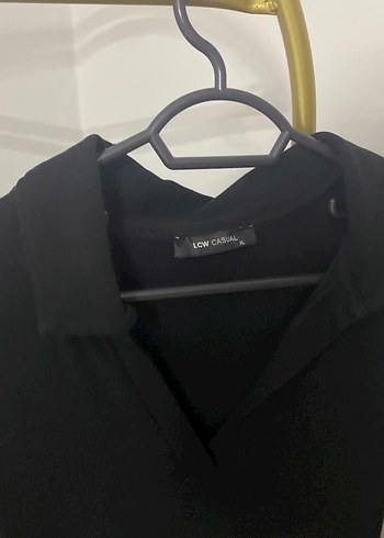 Siyah V Yakalı Uzun Kollu Kadın Elbise - Görsel 2