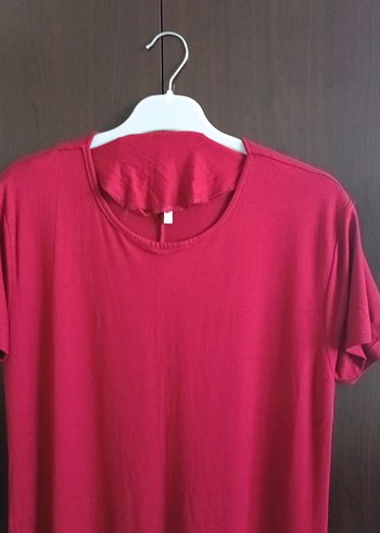 LC Waikiki Bordo Uzun kısa Salaş Elbise