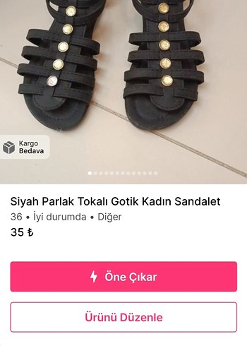 Siyah Parlak Tokalı Gotik Kadın Sandalet