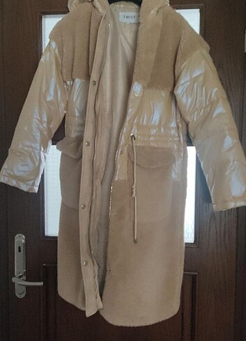s Beden camel Renk Mango peluş kaban
