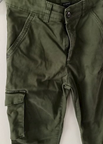 LC Waikiki Erkek Çocuk Haki Kamuflaj Kemerli Pantolon