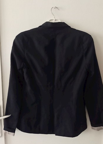 m Beden siyah Renk Düğmeli, Bej Kadın Blazer Ceket