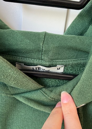 LTB Erkek Haki Kapüşonlu Basic Sweatshirt