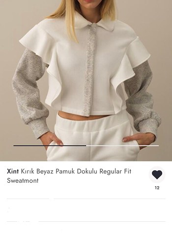 Xint İsleme Ve Volan Detayli Oversize Ceket