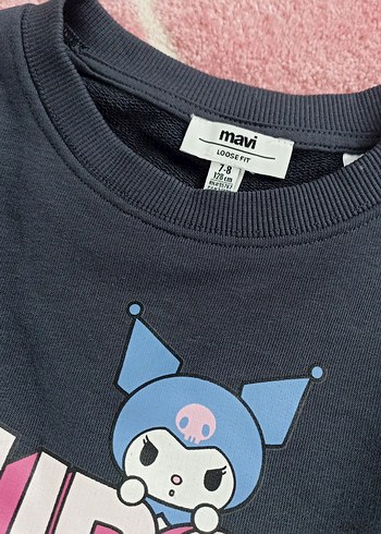 Kız Çocuk Gri Baskılı Sweatshirt ve Fırfırlı pantolon - Görsel 3