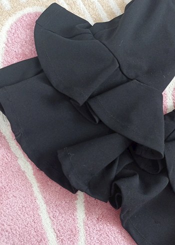 Kız Çocuk Gri Baskılı Sweatshirt ve Fırfırlı pantolon - Görsel 6