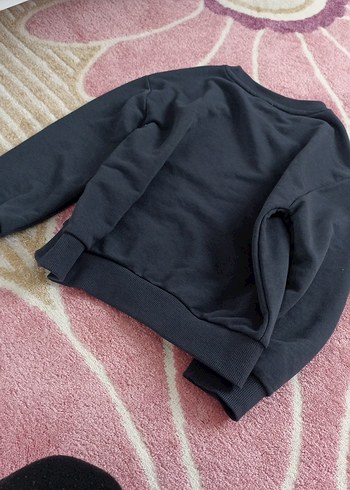 Kız Çocuk Gri Baskılı Sweatshirt ve Fırfırlı pantolon - Görsel 4