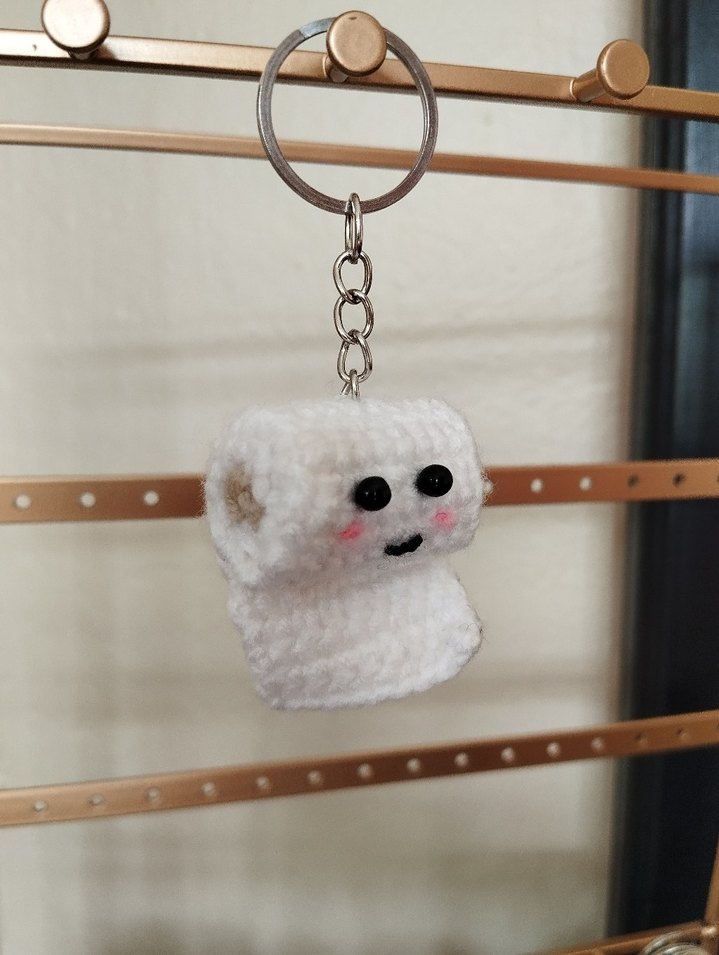 Örgü Tuvalet Kağıdı Anahtarlık - Görsel 2