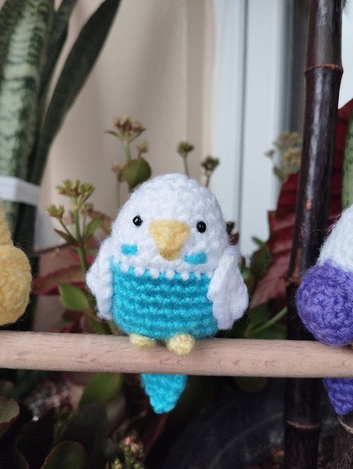 Örgü Muhabbet Kuşu Anahtarlıkları - Görsel 3