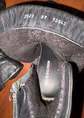 Siyah Tokalı Deri Biker Botlar - Görsel 5