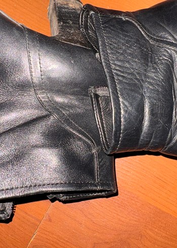 Kadın Siyah Deri Goth Kemerli Bot, birinci sınıf işçilik ve deri - Görsel 4