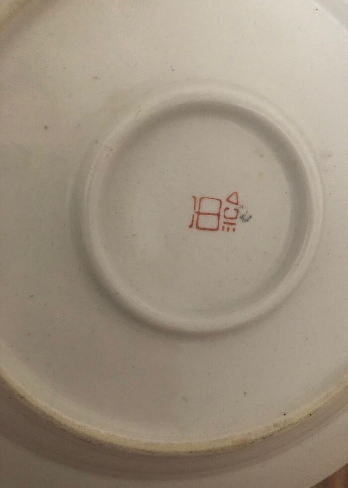 Antika porselen tabak - Görsel 3