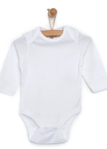 Uzun Kollu Beyaz Bebek Body etiketli ebebek - Görsel 3