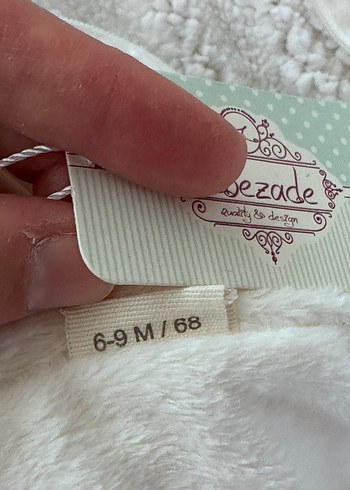 Beyaz Bebek Kış Tulumu içi kürklü hiç kullanılmamış etiketli - Görsel 9