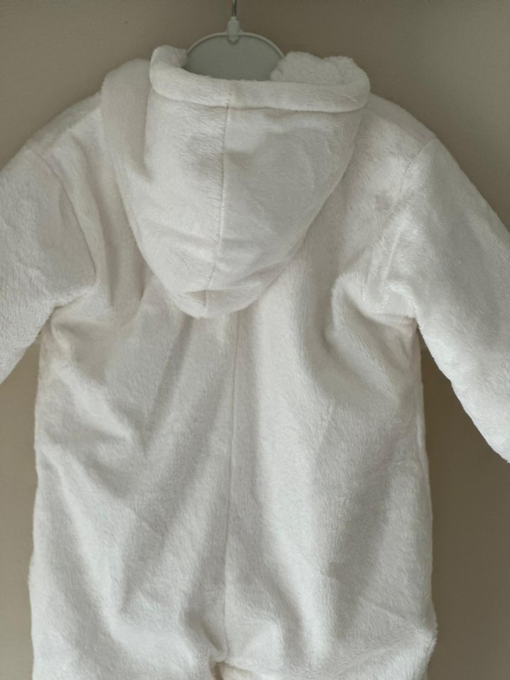 Beyaz Bebek Kış Tulumu içi kürklü hiç kullanılmamış etiketli - Görsel 3
