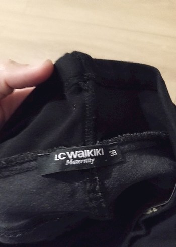 Siyah Hamile Mini Denim Şort - Görsel 3