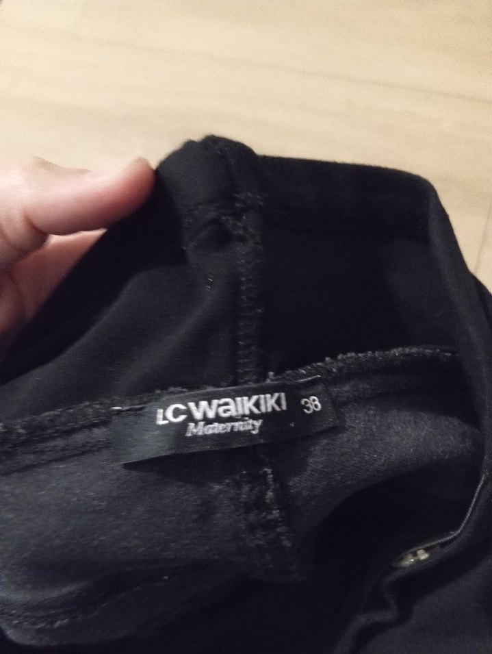 Siyah Hamile Mini Denim Şort - Görsel 3