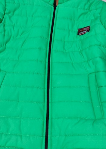 Yeşil Fermuarlı içi polar mont - Görsel 3