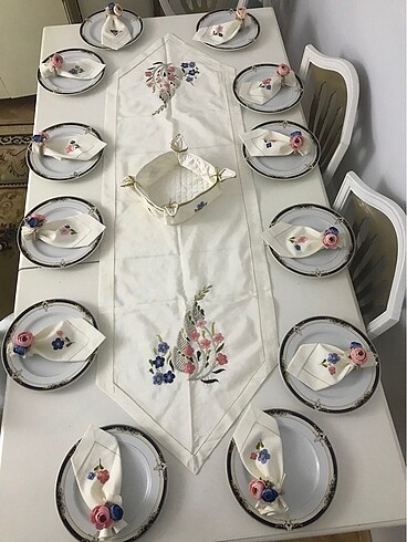 MODERN NAKIŞ RUNNER SOFRA MASA TAKIMI