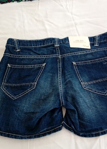 m Beden mavi Renk Kadın Mavi Bol Kesim Mini Denim Şort