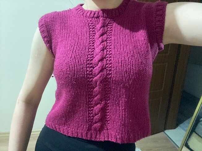 s Beden pembe Renk Crop süveter