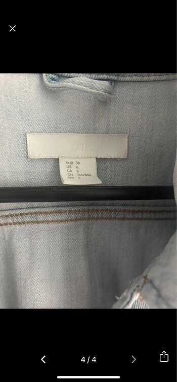 s Beden mavi Renk H&M kot ceket