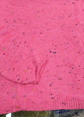 Pembe Örgü Kadın Kazak