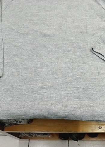 Gri Kadın Sweatshirt kazakUzun Kollu
