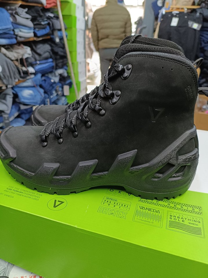 Erkek Siyah Kamuflaj Desenli Bağcıklı Bot - Görsel 4