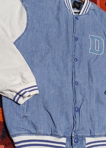 Düğmeli Mavi Denim Erkek Ceket - Görsel 3